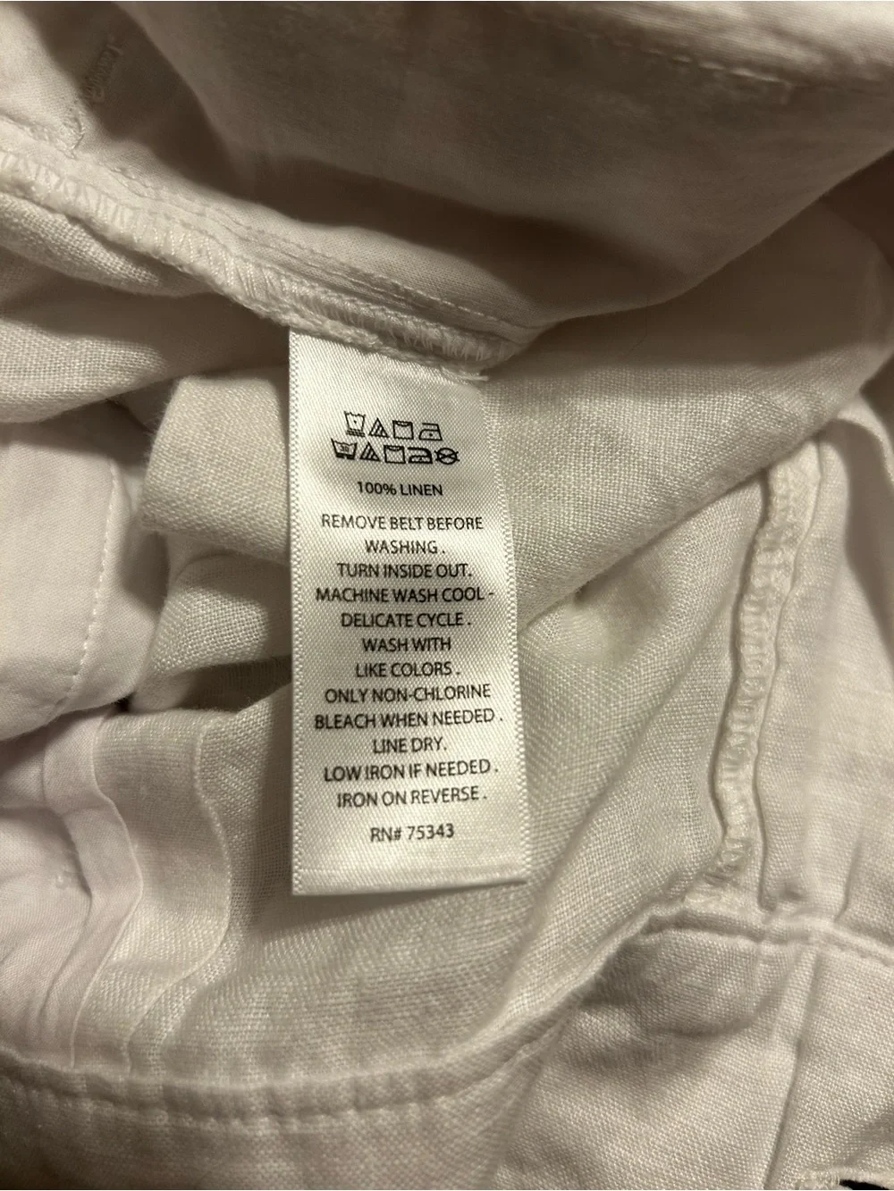 Christian Siriano White High-Waist Linen Belted Shorts